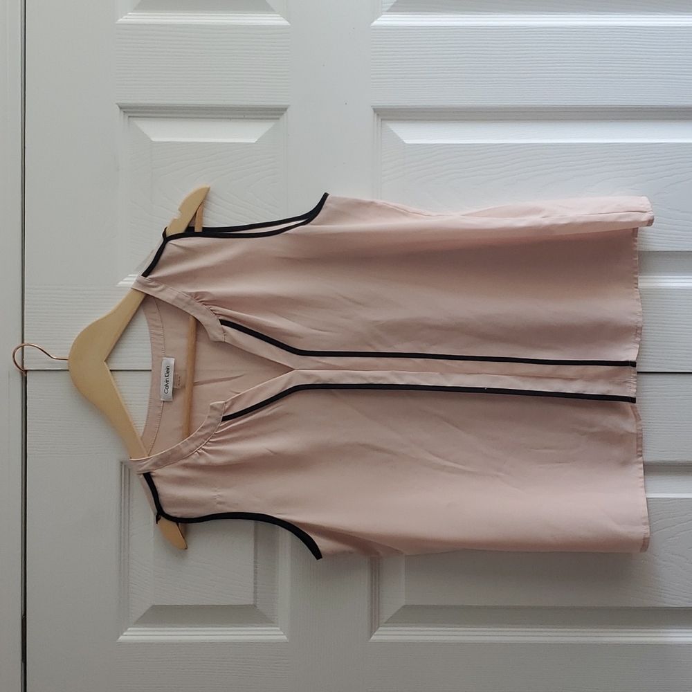 Calvin Klein blush pink suit shell tank